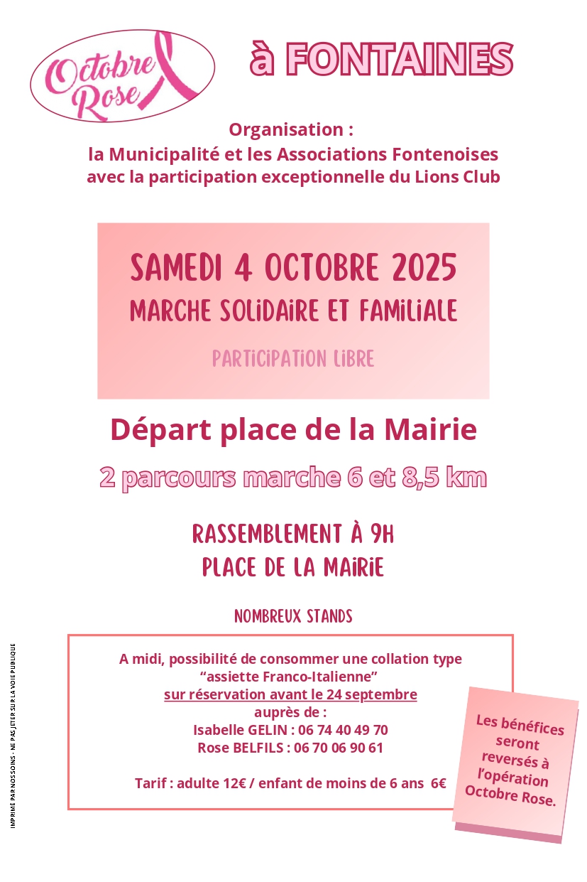 La réservation pour le repas est prolongée jusqu'au 3 octobre 2025